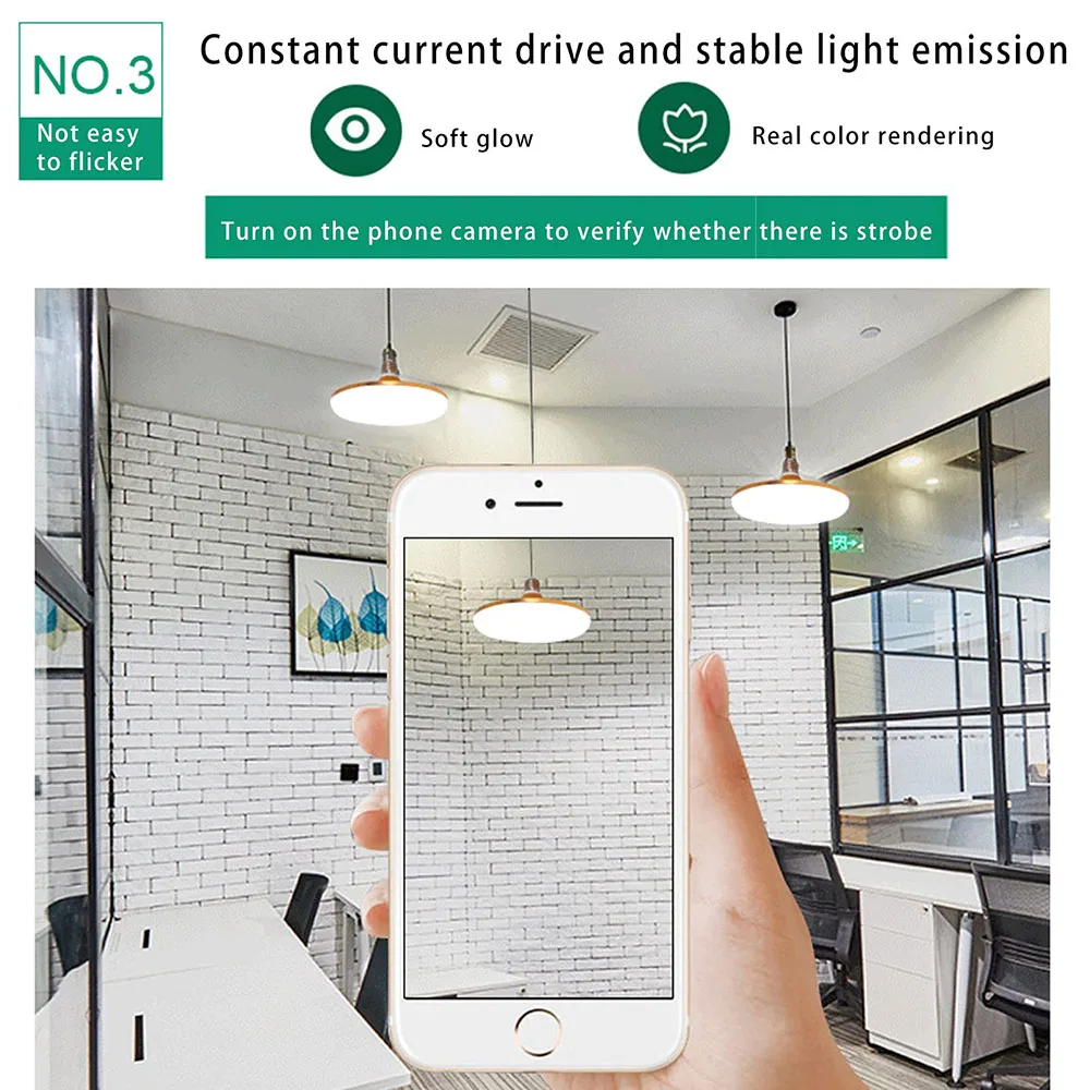 E27 LED Lamp Factory Office Indoor Lighting Bulb UFO Lamps Constant Current 70W 60W 50W 40W 30W 20W Led Bulb Light 220V 85-265V