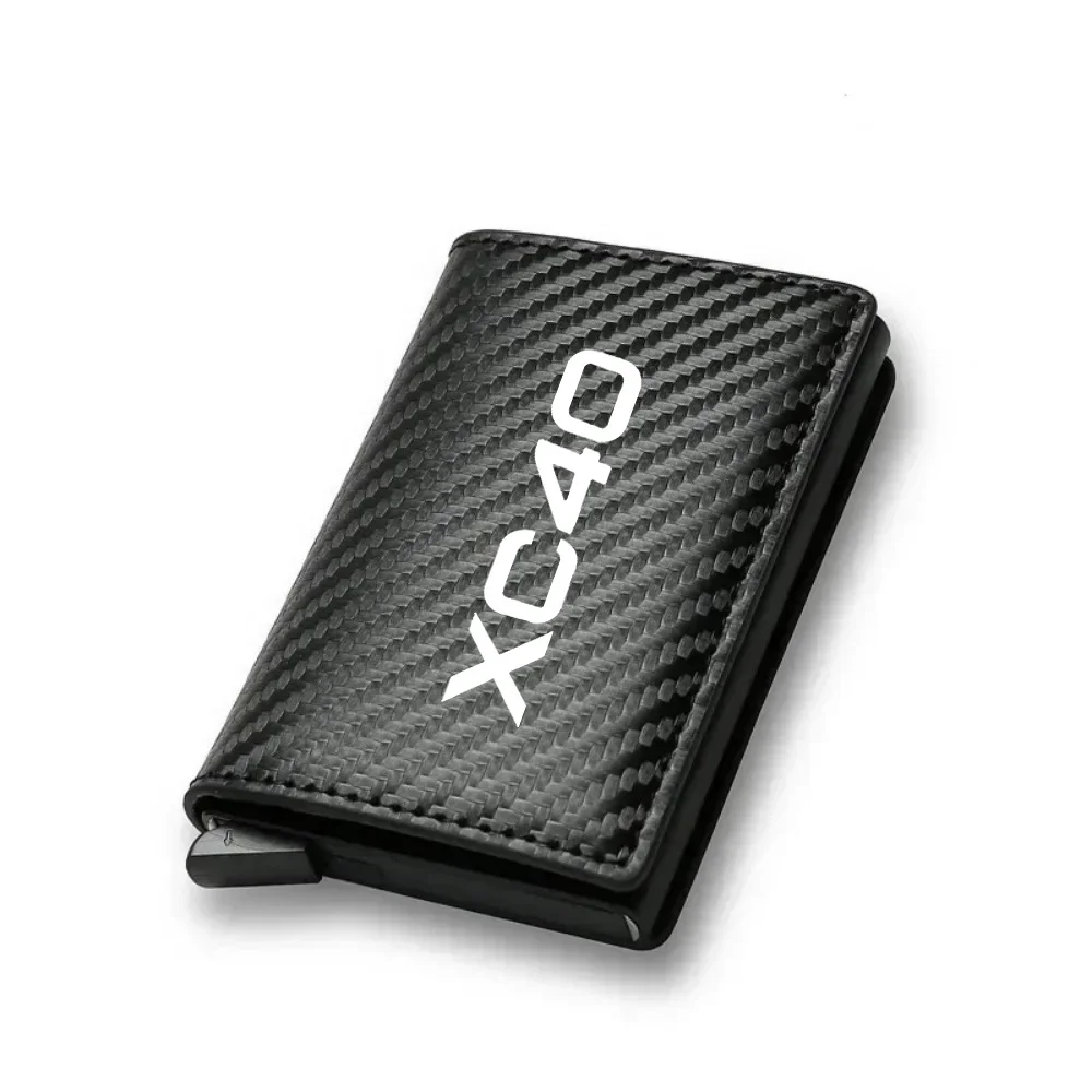 Rfid Credit Card Holder Men Wallets Bank Cardholder Leather Wallets For Volvo XC90 XC60 C30 T6 S60 C70 XC40 V40 XC70 V70 S80 S40