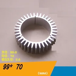 99x70mm 10 to 100mm Long Round LED Heatsink Radiator Aluminum Heat Sink Radiator Household Lamp Replaceable Customize