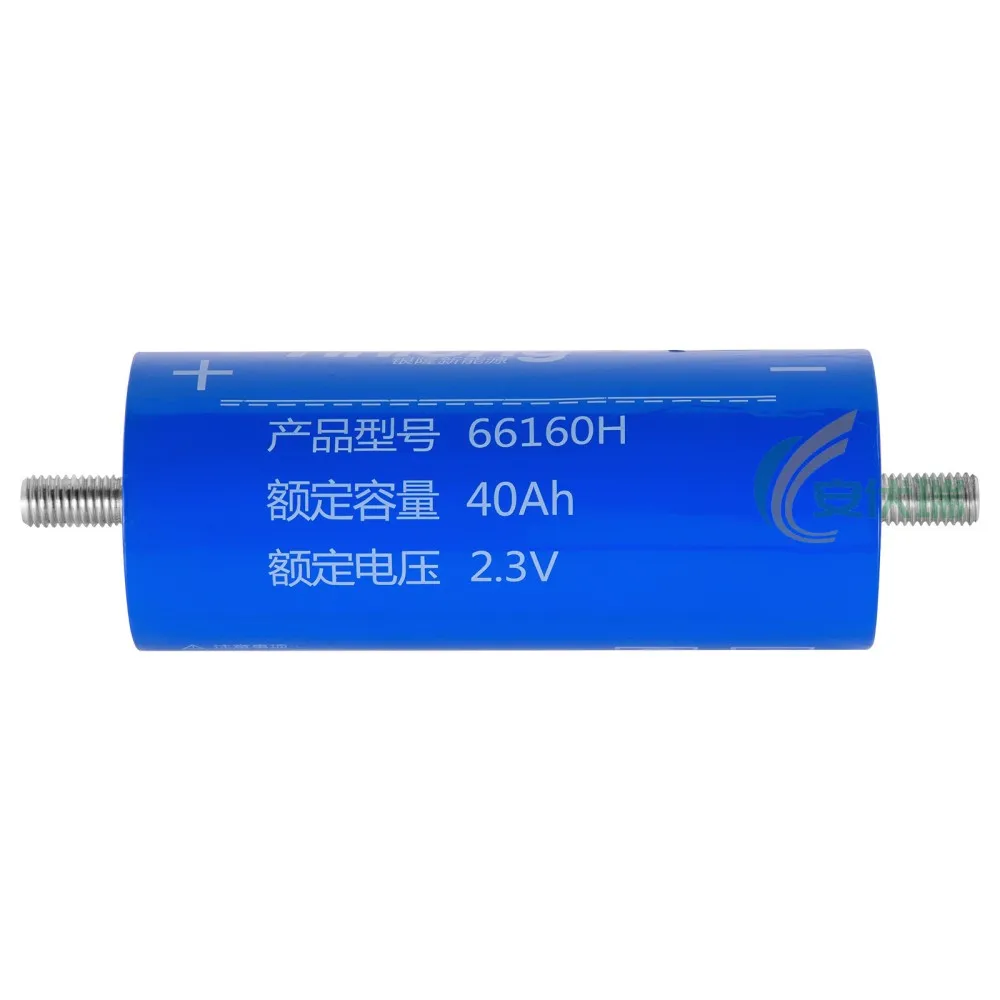 6pcs High-Power 2.3V 40Ah LTO Cylindrical 66160 Lithium Titanate Oxide Battery for ESS Storage System RV Camping Car