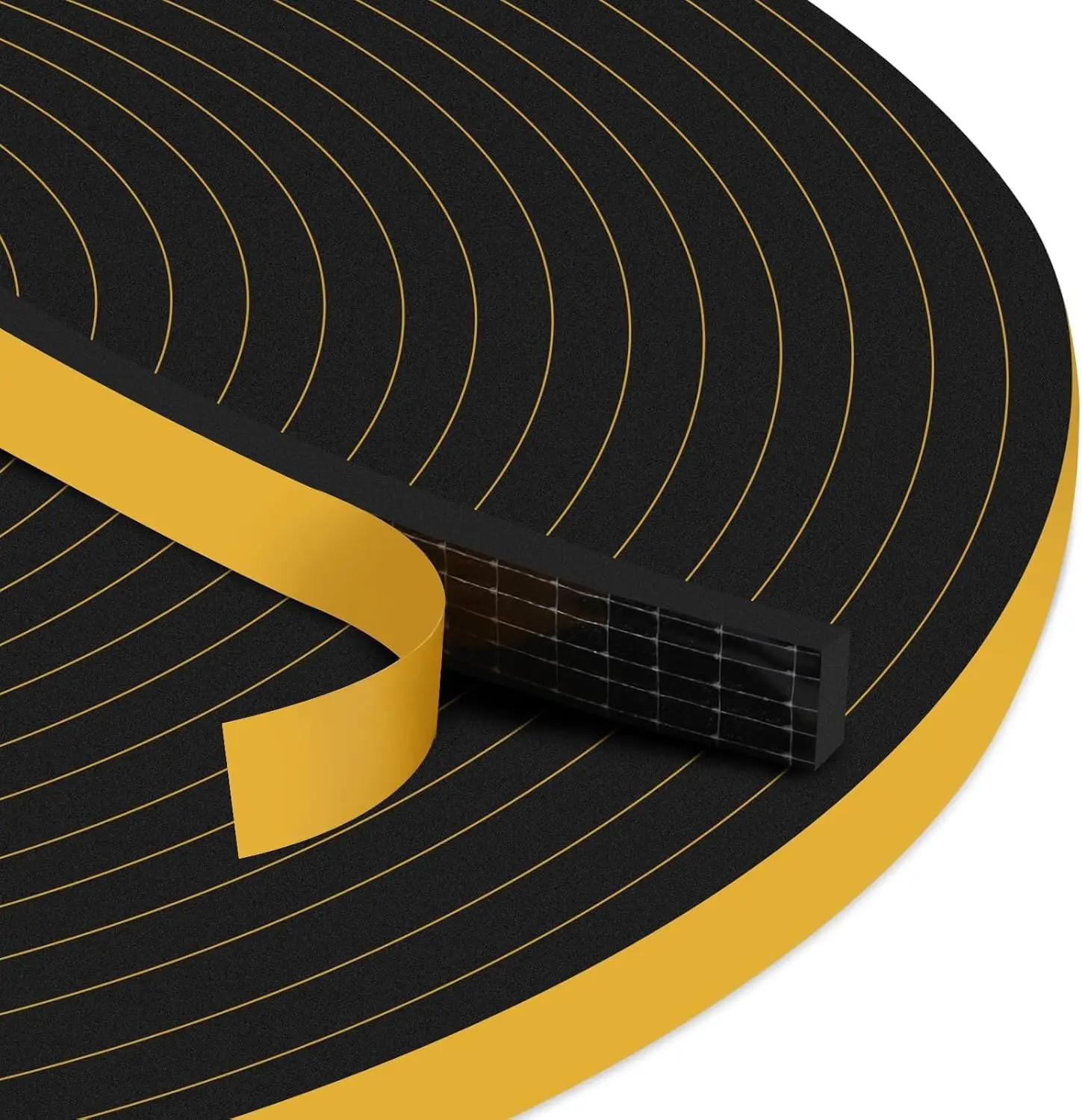 

2PCS 33FT Door Weather Stripping, 66FT Total, Strong Adhesive, Soundproof, Weatherproof Foam Tape for Doors, Windows