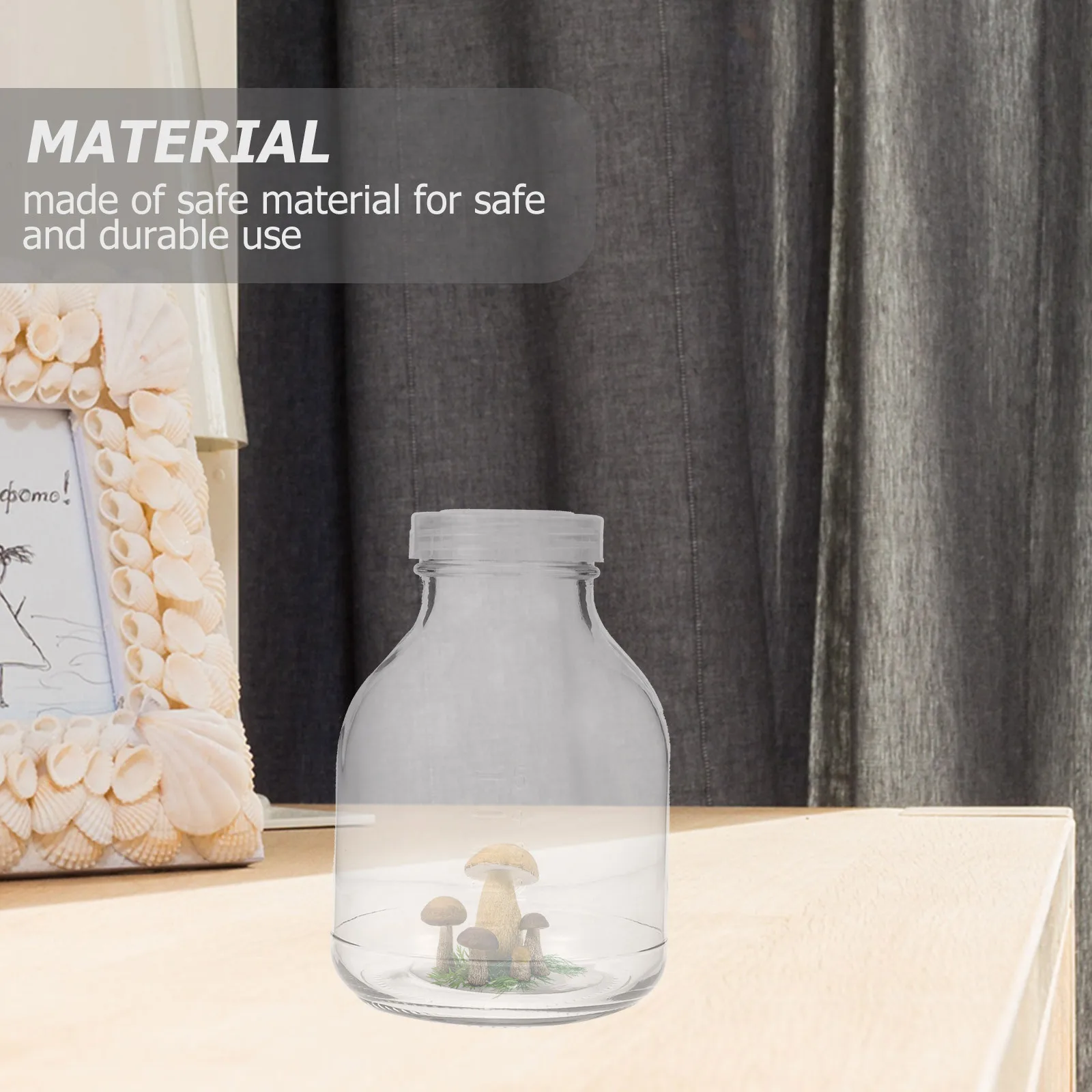 

3Pcs Planting Bottle Mushroom Grow Container Jar for Home Garden Balcony Patio Nursery 650ml Mushroom Grow Kit