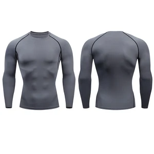 Kompressionslauf-T-Shirt für Männer, enge Fitness, langärmelige Sporthemden, Trainingspops, Sportswear-Gymnasium, Trockenfit Rashgard 8 Hauptverkaufs -Bulk -Shirt - №7