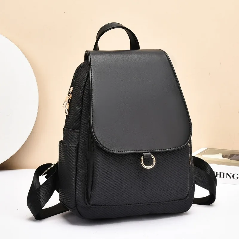 2026 New Women's Backpack Fashion High Quality Women's Backpack Solid Color Leisure Multi Functional Storage Travel Backpack