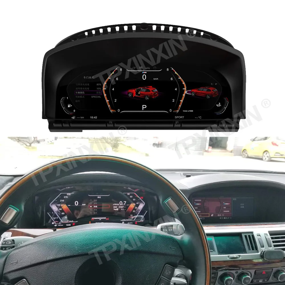 For BMW 7 Series E65 E66 2001- 2010 LCD Dashboard Panel Virtual Cluster Digital Multimedia GPS Navi Unit Speedometer