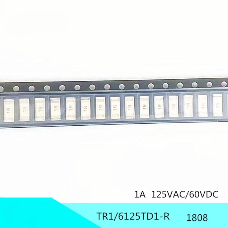 

50PCS/TR1/6125TD1-R SMT Fuse 1808 1A 125V Silk Screen 1R Imported Insurance