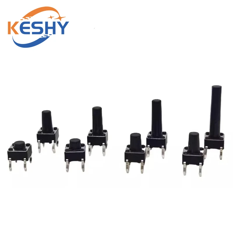 50PCS 6x6 Push Button Switch DIP 6X6X4.3 Light Touch Switch 6*6*4.3/5/6/7/8/9/10/11/12/13/14/15/16/17MM The Power Switch 4Pins