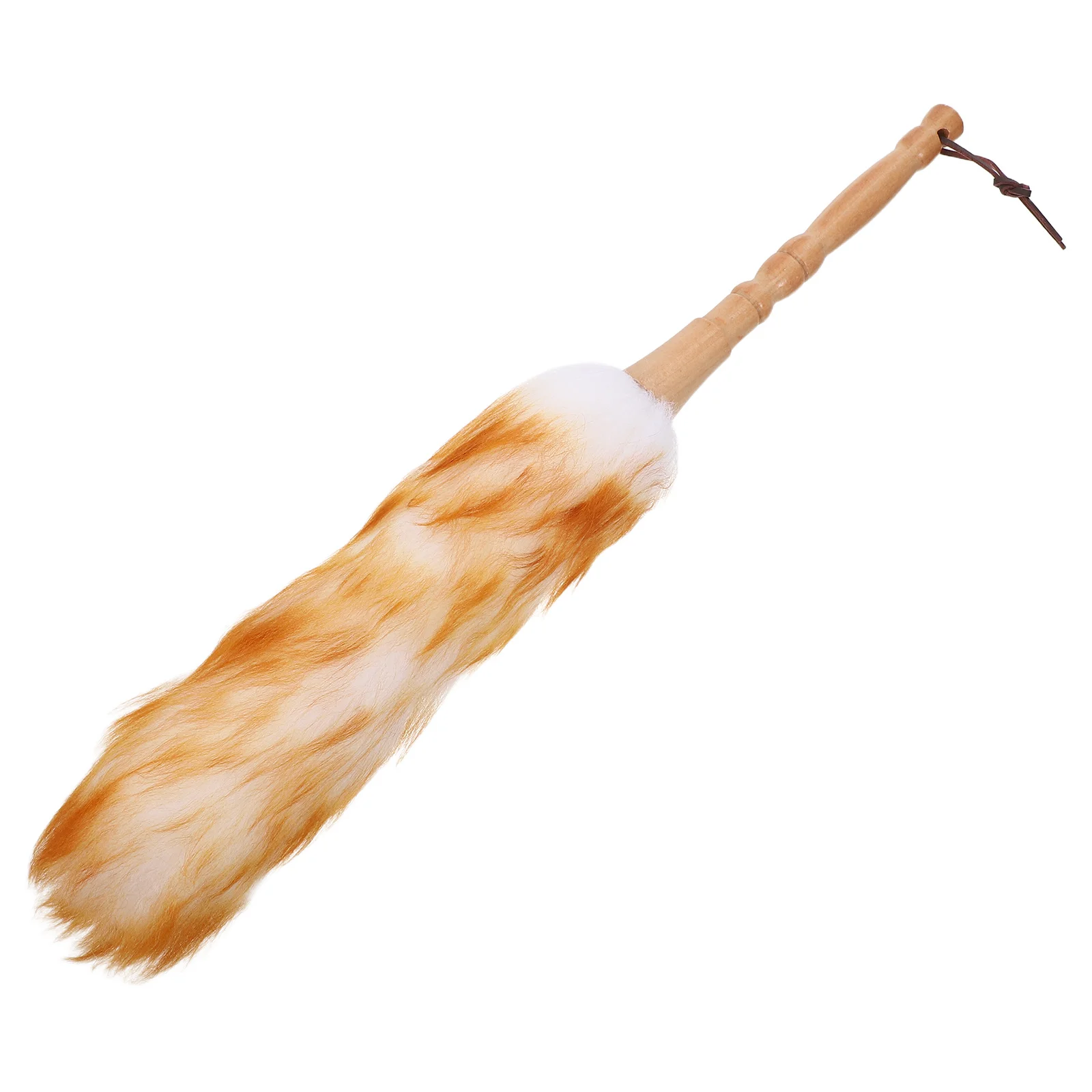 

Wool Desk Duster Natural Soft Brush Flexible Head For Wood Furniture Car Office Home Cleaning Lightweight Reusable Dust