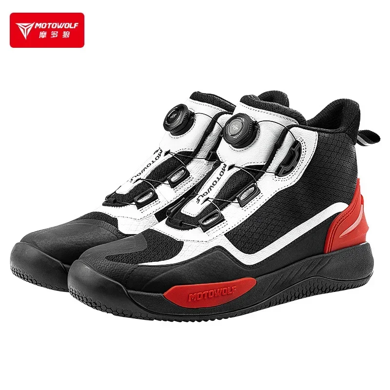 

MOTOWOLF Motorcyclist Boots Motorcycle Riding Shoes Men's Four Seasons Breathable Anti-fall Motorcycle Racing Shoes Casual Boots