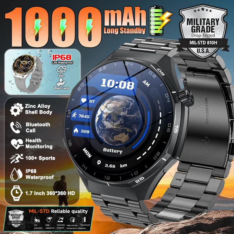 Outdoor Sport Day - LIGE 1000mAh Military Outdoor Watch 1.7