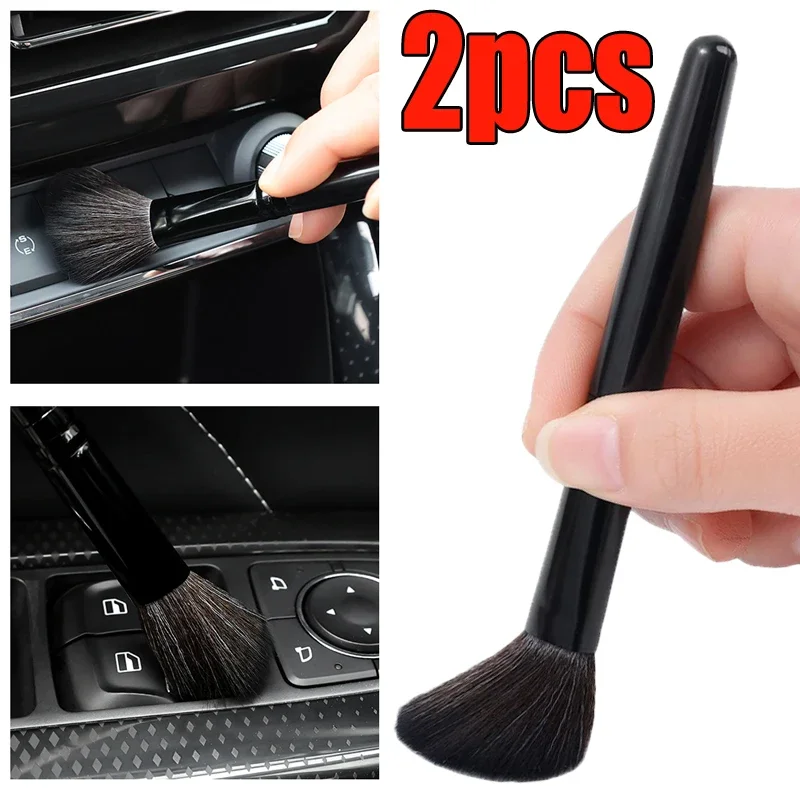 Car Interior Ultra-Soft Brushes Dashboar Air Outlet Duster Soft Bristles Brushes Portable Clean Detailing Brush Auto Accessories