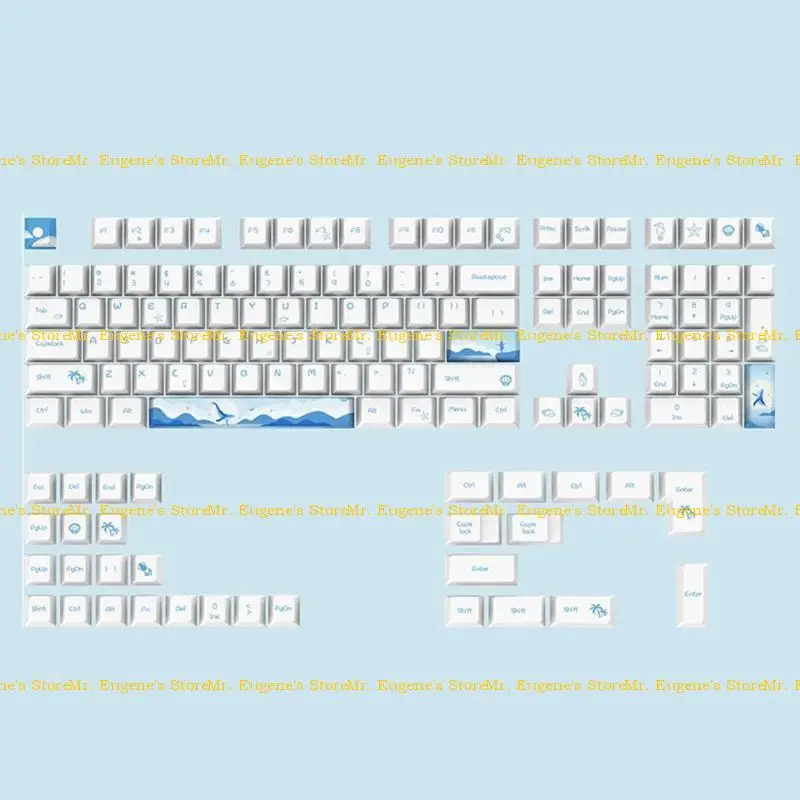 D08B 108 Keys Delphin Game Keycaps PBT 5 Seiten Farbstoff Sublimation Keycap Kirschprofil