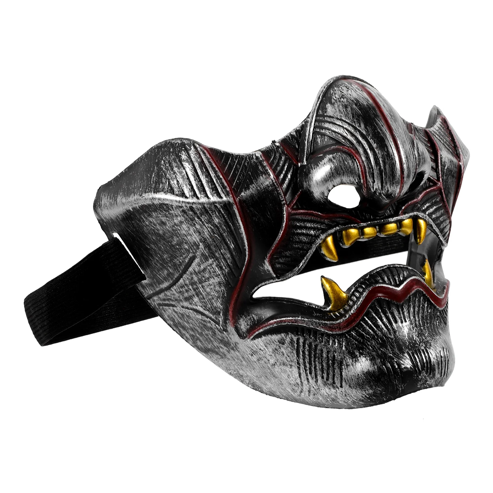 Japanese Hannya Cosplay Mask Plastic Sturdy Elastic Band Makeup Party Drama Performance Costume Prop Accessory