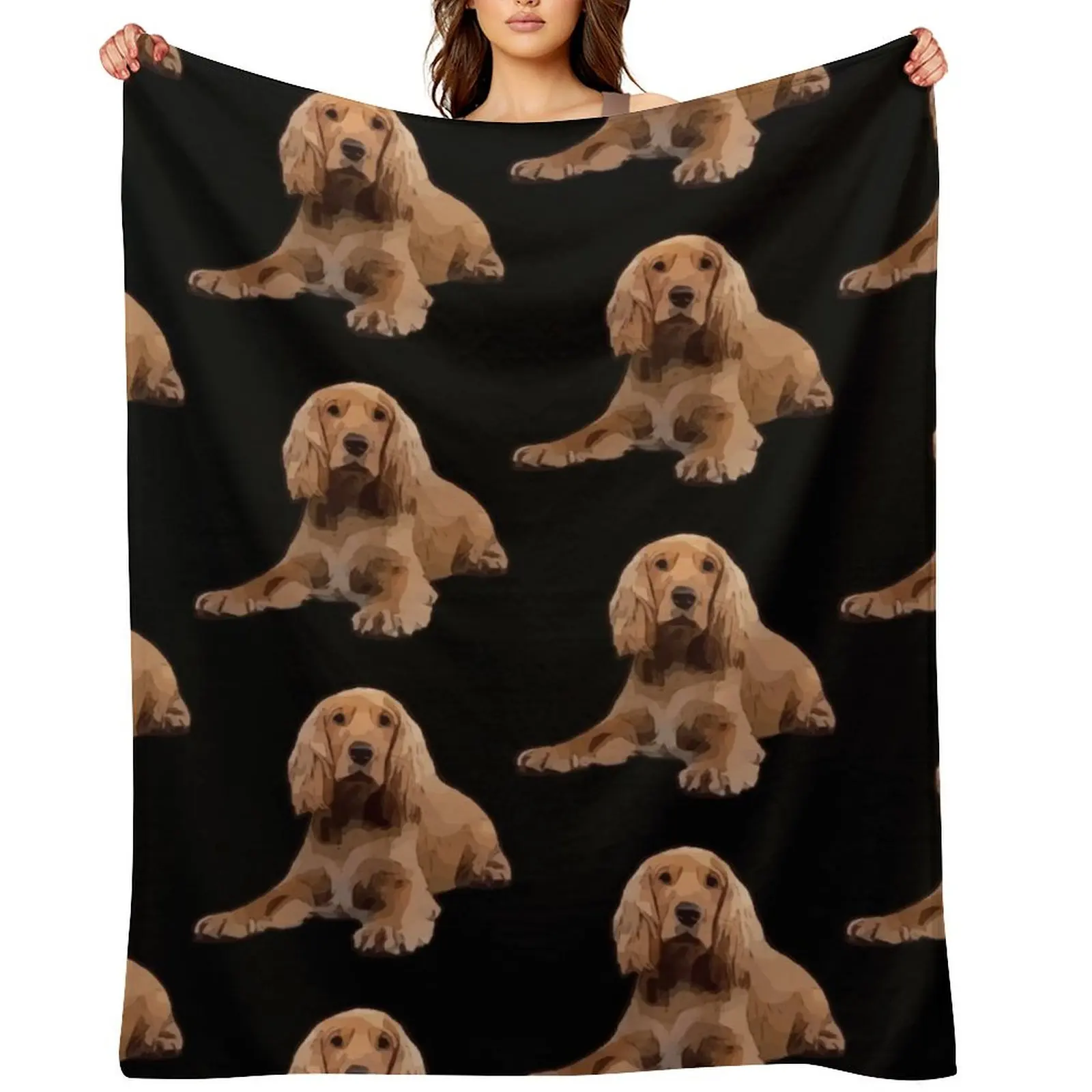 كوكر الذليل رمي بطانية منقوشة على الأريكة الأربعاء بطانيات الشعر الصيفية #2