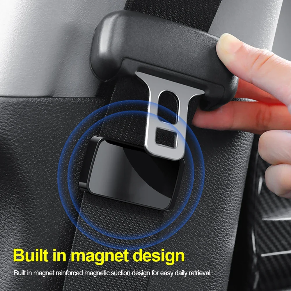 Car Seat Belt Holder Magnetic Interior Accessories Attract Stabilizer Fastener Style for Tesla VW BMW Nissan Hyundai Auto