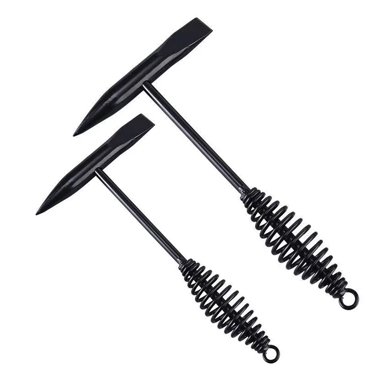 Welding Chipping Hammer - Rust Removal & Slag Cleaning Tool with Spring Handle and Hook for Glass Breaking & Ice Chipping image 2