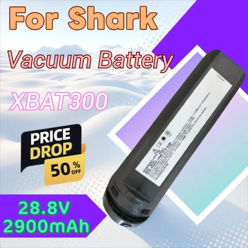 

100% New 28.8V 2900mAh Vacuum Battery XBAT300 for Shark IC160 ICZ160UK IC160UK/T P50 XBAT250EU XBAT350EU ICZ362H ION P50 IC162