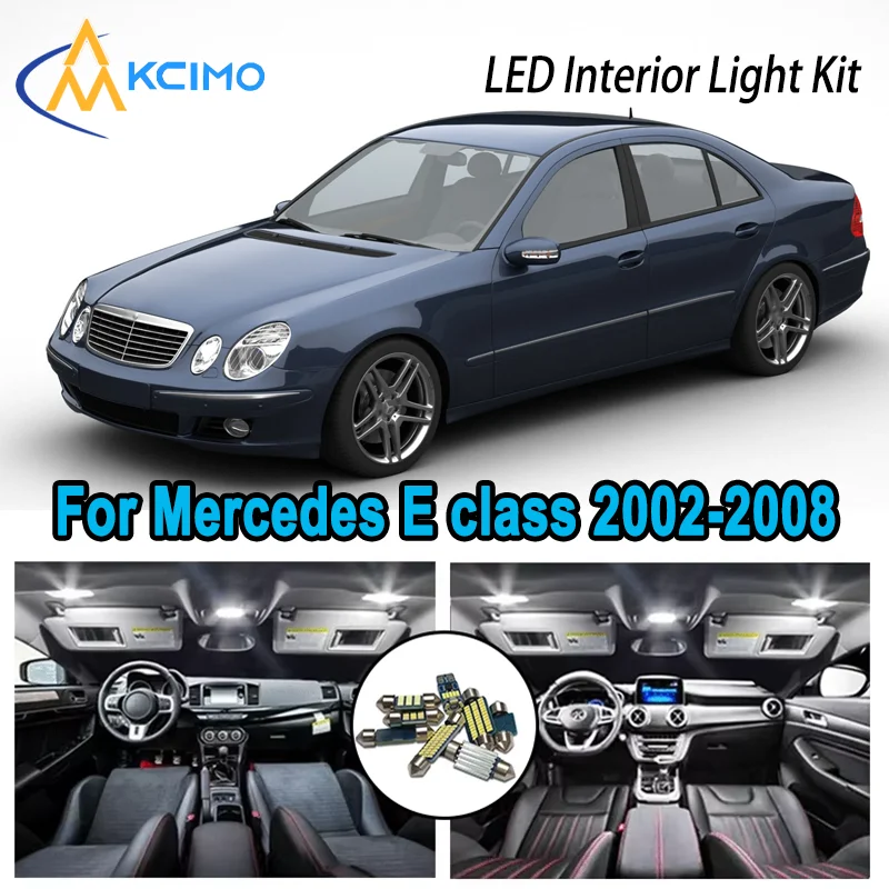 

Premium Bright LED Interior Light Kit for Mercedes E class W211 2002-2008 2003 Dome Map Trunk Car Lamps with Canbus No Error
