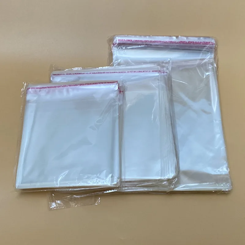 50Pcs/lot Transparent Self-adhesive Packaging Bag CD DVD Box Storage Opp Bag