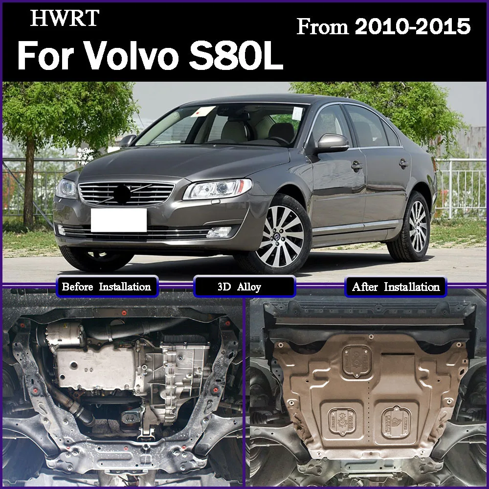 

Engine Guard Board Splash Shield Mud Fender Plate Cover Black Car Mudflap Mudapron Mudguard For Volvo S80L 2010- 2015 2.0T 2.5T