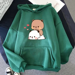 Cute panda urso hoodie bubu dudu dos desenhos animados moletom manga longa de alta qualidade das mulheres pullovers impresso kawaii topos ullzang unisex