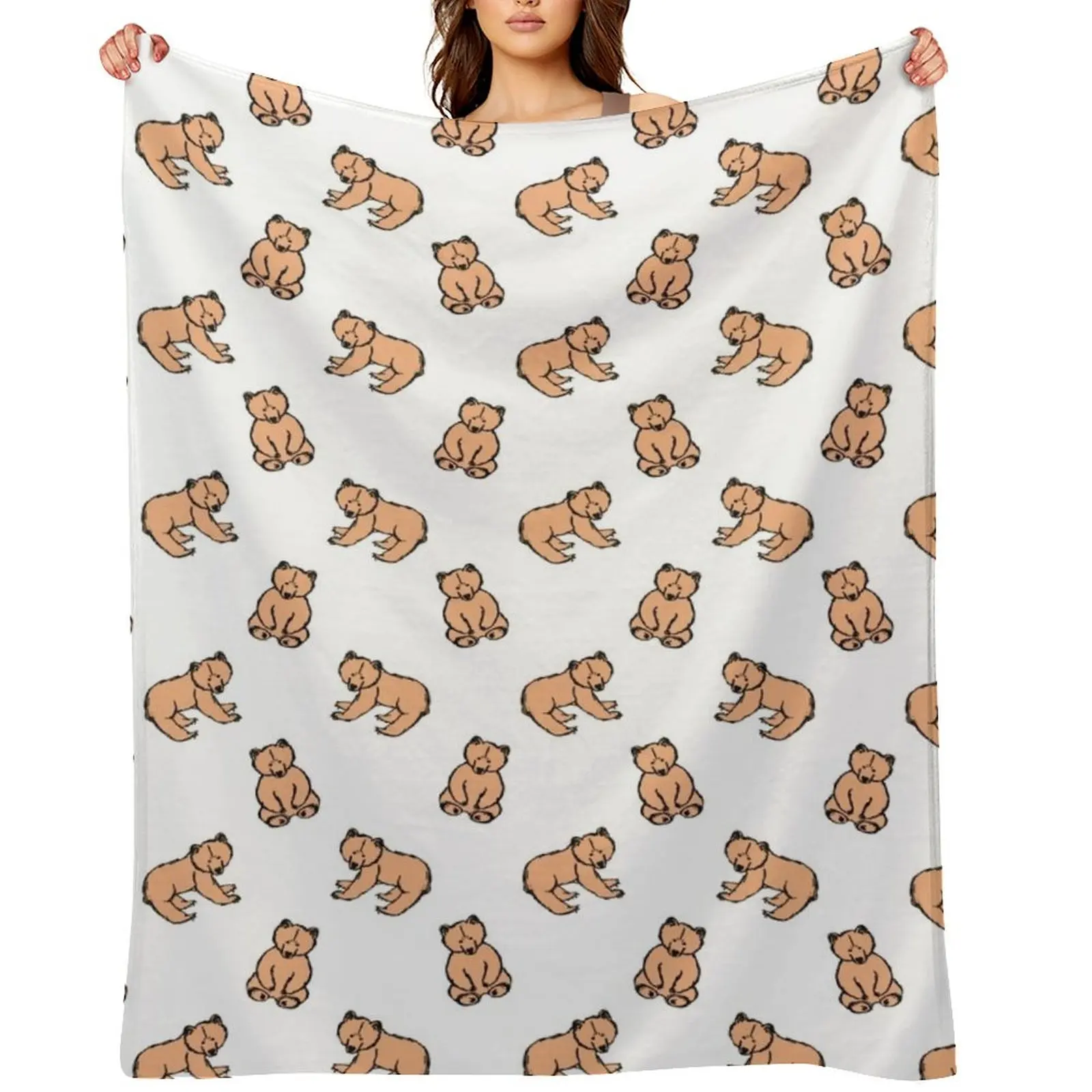 

Brother bears pattern Throw Blanket Single Moving Furry blankets ands Blankets