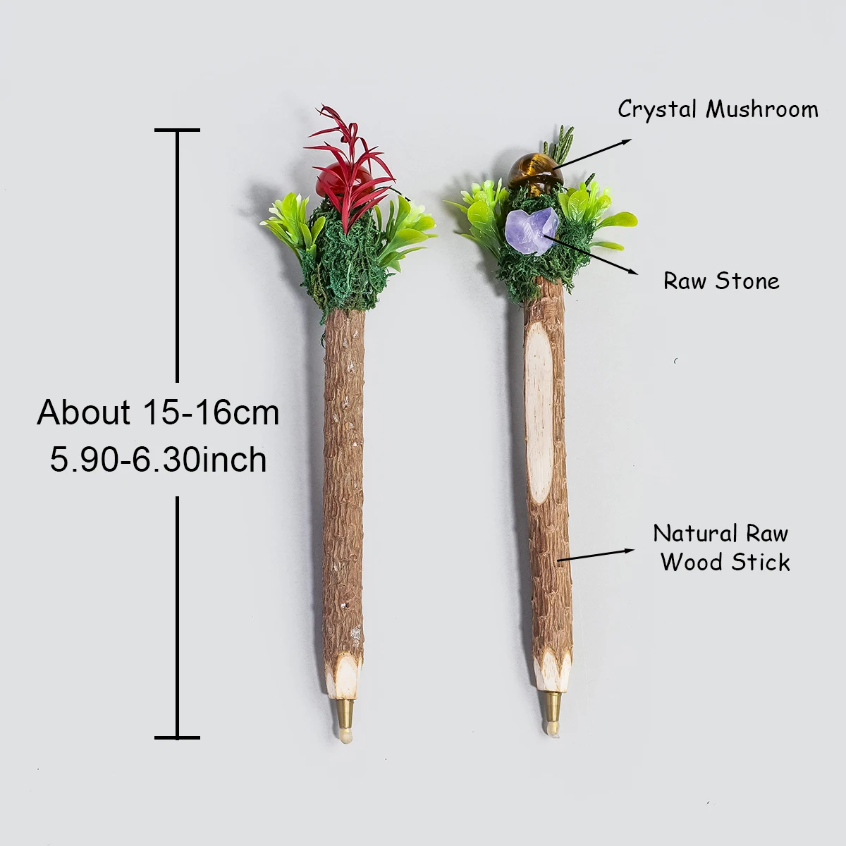 Handmade Forest Crystal Magic Ballpoint Pen,Witchcraft Altar Decor,Creative Spiritual Stationery Gift