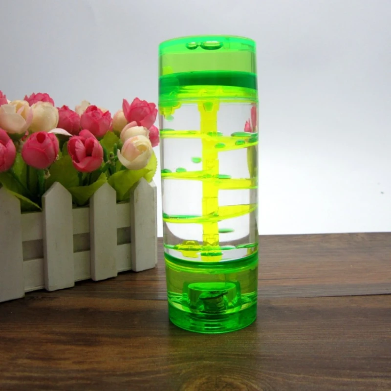 1pc Rotary Slide Oil Leak Hourglass Timer Toy Acrylic Hourglass Liquid Visual Motion Hourglass Timer Home Desk Table Decoration