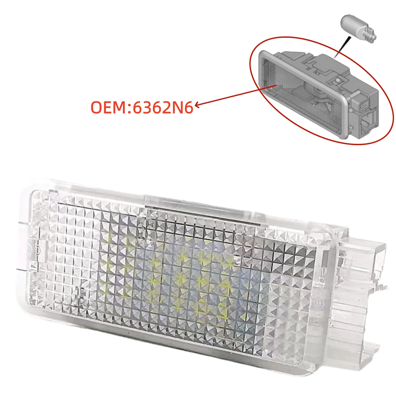 

6362N6 для Peugeot 206 207 301 2008 3008 307 308 408 508 контрольная лампа передней двери