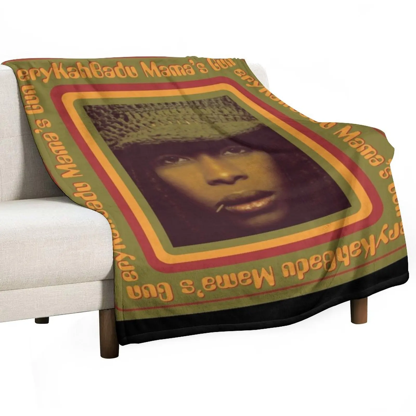 

Erykah Badu Mamas gun Throw Blanket Picnic bed plaid Camping Blankets