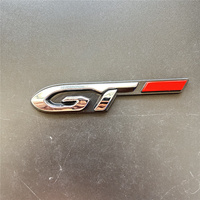 Car Styling GT 3D Metal Zinc Alloy Emblem Car Badge Body Fender Adhesive Emblem for Peugeot GT RCZ 308 508 3008 5008