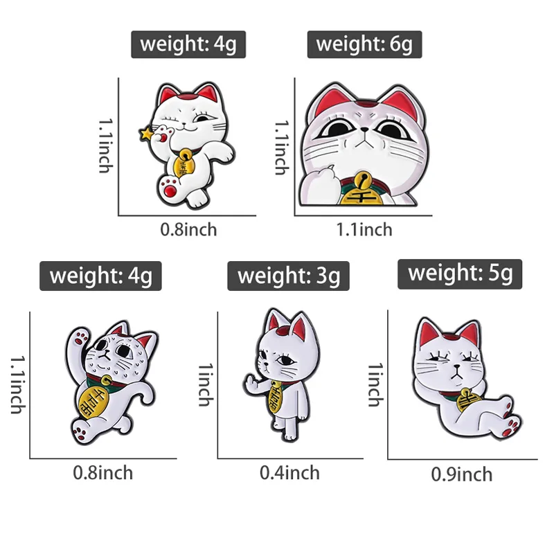 1-5 قطعة توربو الجدة القط التجسس بروش المينا دبوس الكرتون أنيمي محظوظ القط تشغيل الاصبع الأوسط دبابيس شارة التلبيب مجوهرات هدية #2