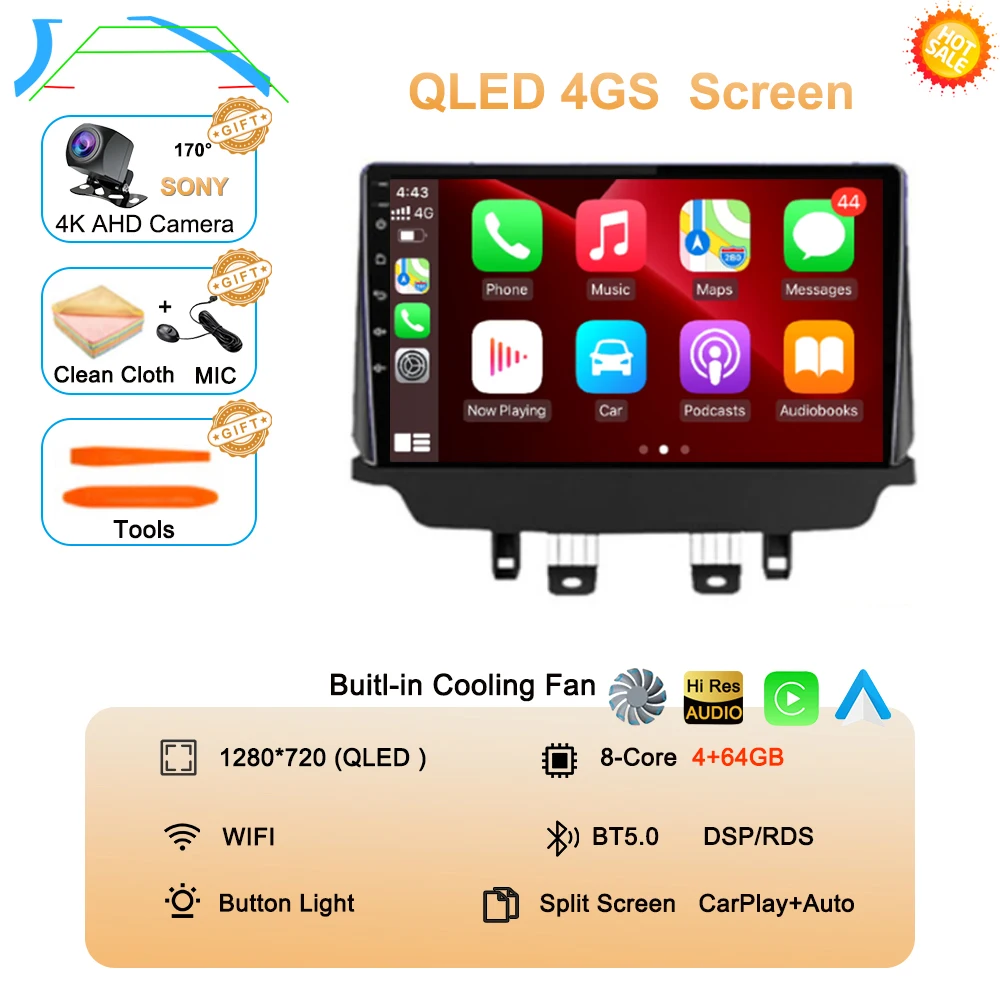 Auto radio Android 16 voor Mazda CX-3 CX3 Mazda 2 DK 2014 - 2021 Multimedia Videospeler QLED GPS Navigatie Draadloze Carplay Auto