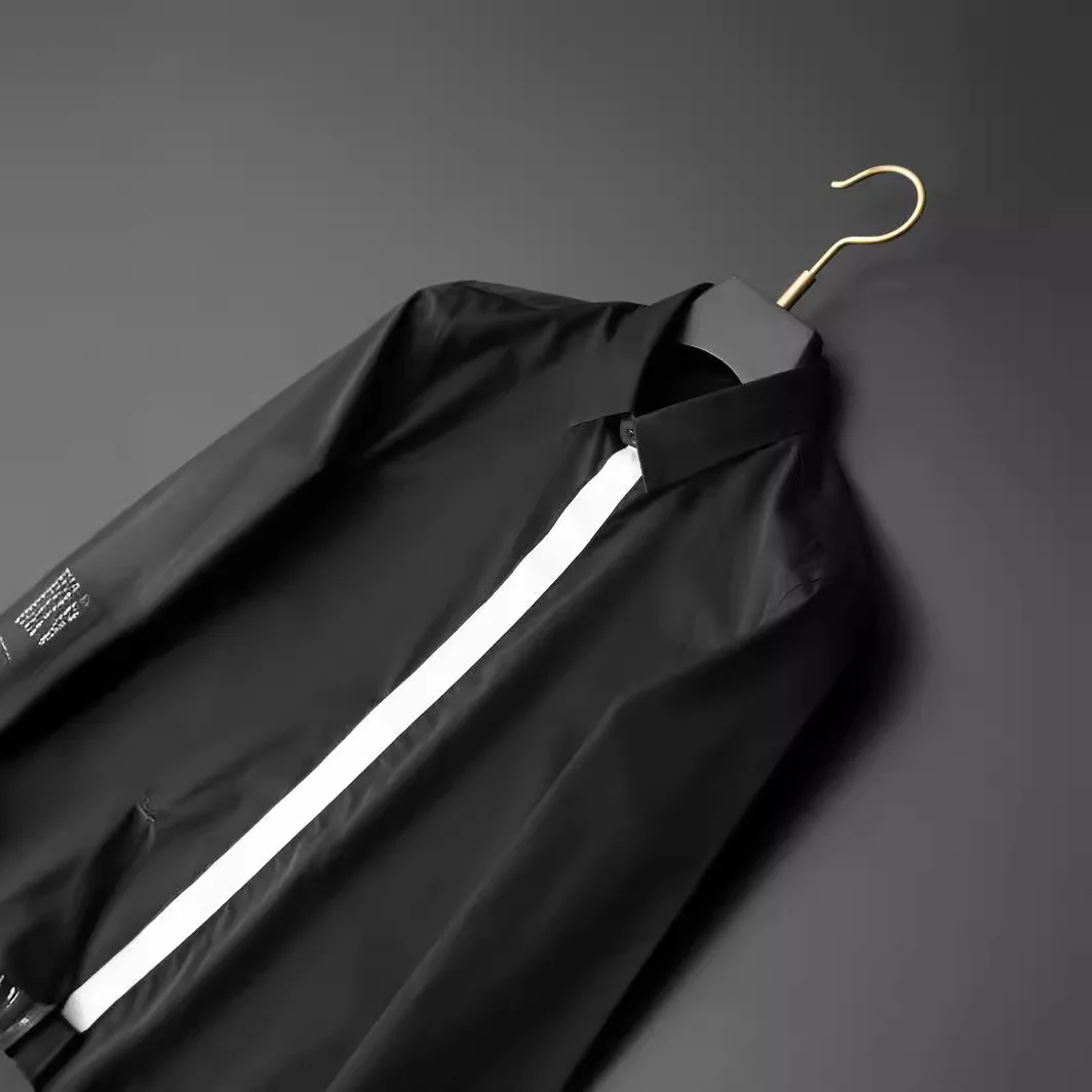New Webbing Versatile Pure Cotton Non-ironing Long-sleeved Casual Men's Bottoming Shirt Men's