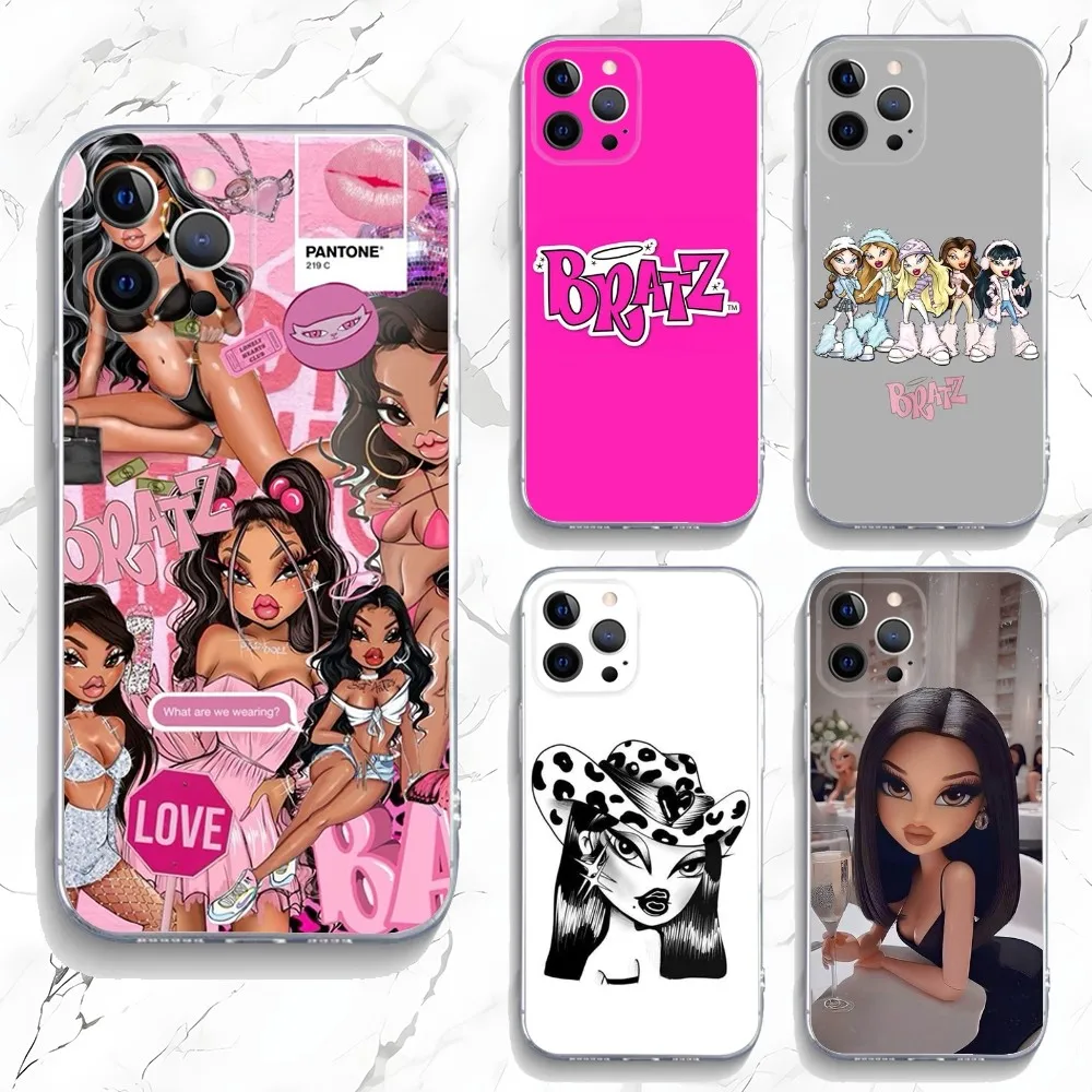 

Lovely D-Doll B-Bratz Phone Case For iPhone 15,14,13,12,11 Plus,Pro,Max,XR,XS,X,7,8 Plus,SE,Mini Transparent Silicone Soft