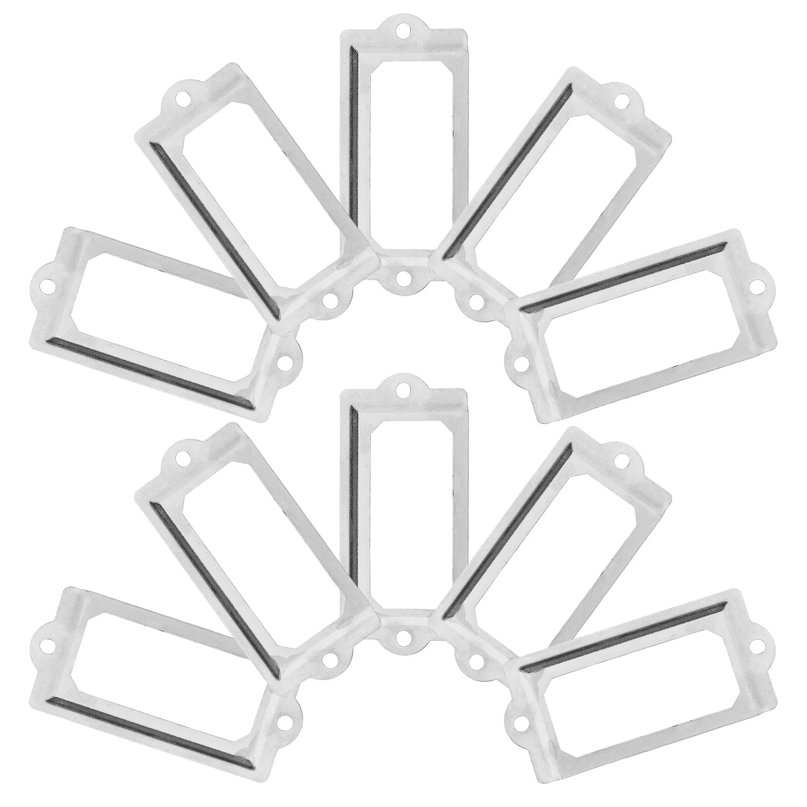 1Set Retro Drawer Label Card Holders Metal Cabinet Name Tag Frames Drawer Labels Label Holder File Name Card Holder