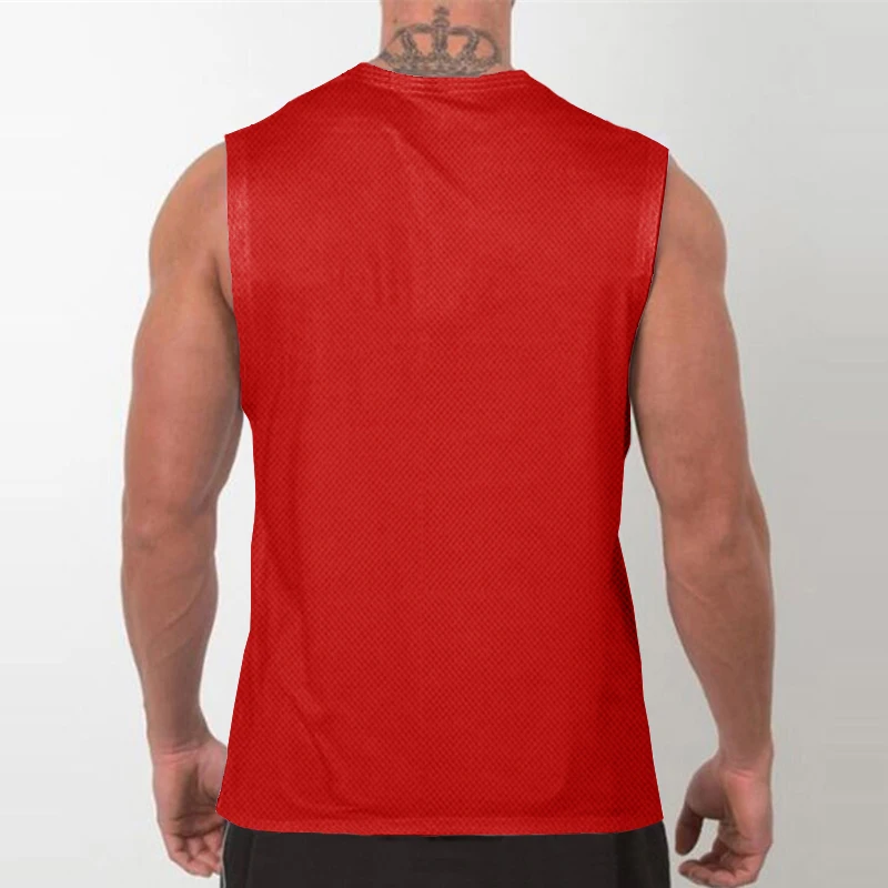 Quick-drying Men\'s Outdoor Sports Jogging Sleeveless T-shirt Comfortable Muscle Training Vest Breathable Light Top