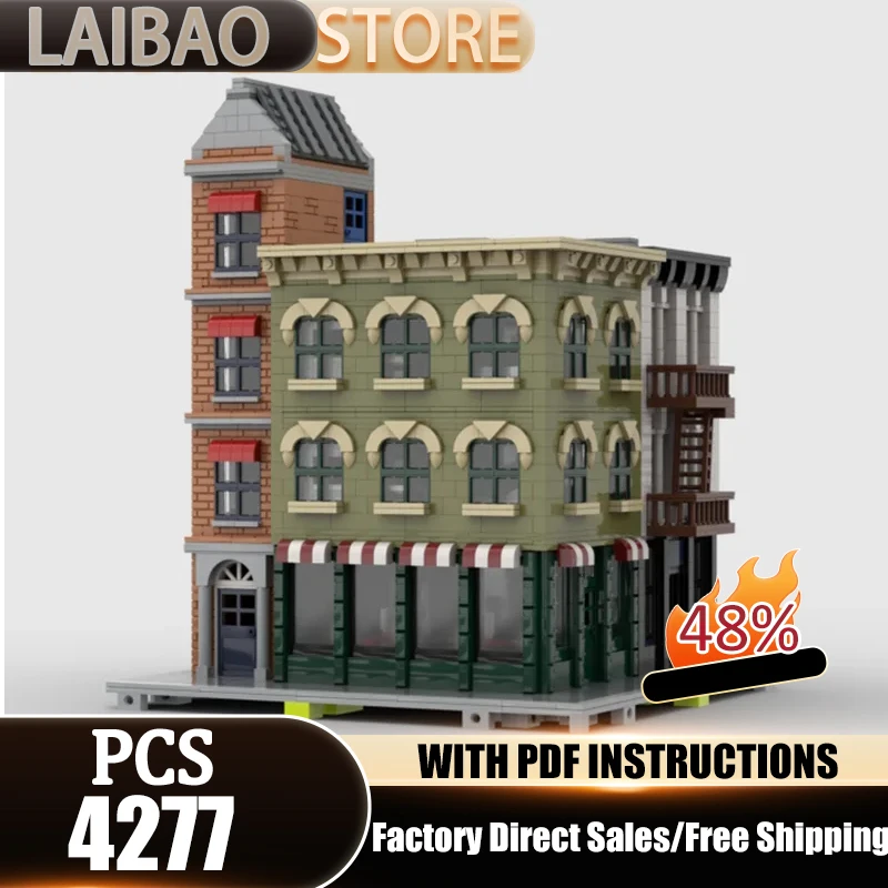 

Конструктор City Street View: Модульная модель Главной улицы, технологичные кирпичики, DIY-набор для сборки, подарок