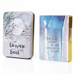 The Universe Has Your Back Tarot Deck Tarot Card In A Tin Box Gilded Edge for Game Card 44pcs