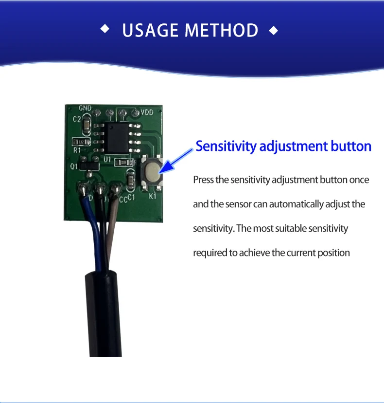 DC3.3v/5v Low Power Consumption Non Contact Water Level Sensor,Cantactless ON and OFF Level Switch for Water Tanks