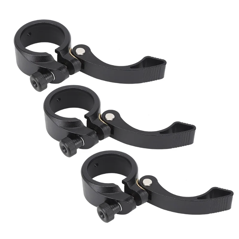 

3PCS 40mm Aluminum Alloy Black Lightweight Bike Quick Release Seatpost Clamp Bicycle Accessory