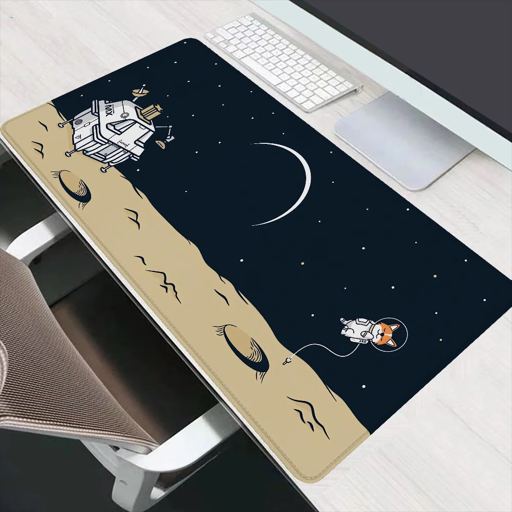 Lunar Landing Xxl Mouse Pad 900x400 Desktops Setup Gaming Accessories Computer Mat Pc Gamer Mousepad Mats Keyboard Extended Desk