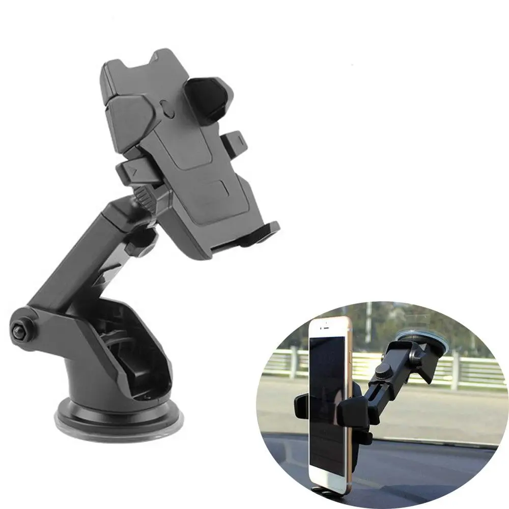 Plastic Car Dashboard Stand Adjustable Long Neck Silicon Sucker 360 Rotate Car Phone Holder Windshield Mobile Mount