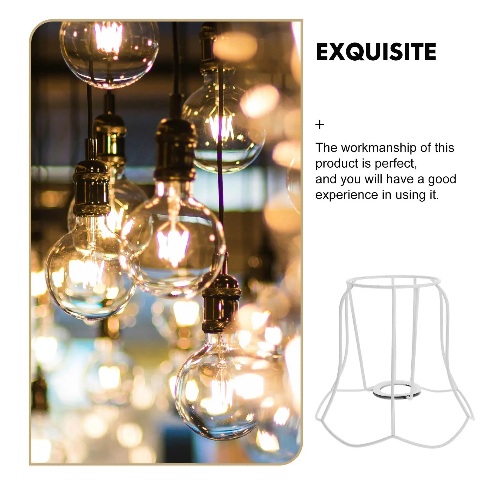 Desk Light Table Lamp Metal Lampshade Frame Retro Iron Lamp Shade Holder Stable DIY Frame for Table Lamps Pendant Lights