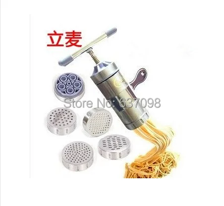 Home 5 kinds  noodles maker stainless steel household manual pressure machine hand full automatic noodle machine