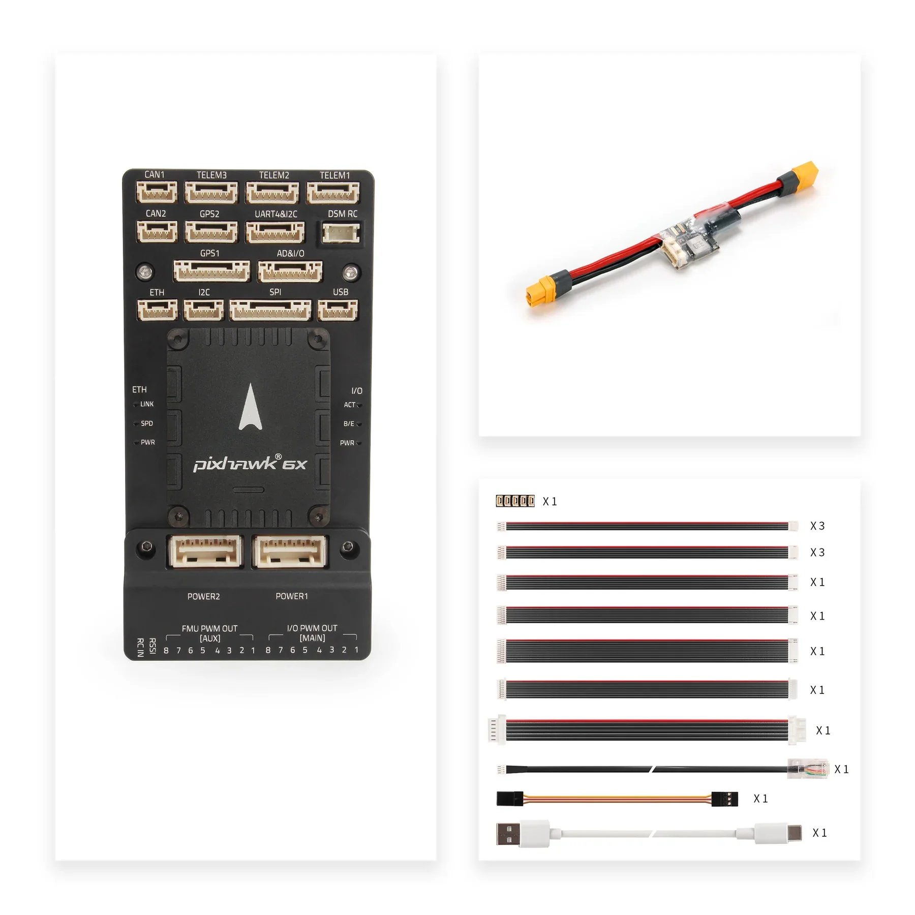 NONE Neuester Holybro Pixhawk 6X Flight Controller Standard / MINI-Version Barometer / Gary 32-Bit-Arm für Flugzeug-Quadrocopter 10