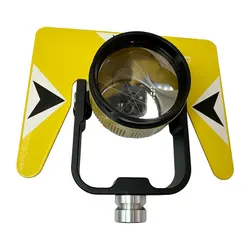NEW YELLOW SINGLE PRISM FOR NIKON TOTAL STATION -30 / 0mm 5/8x11 Female Thread