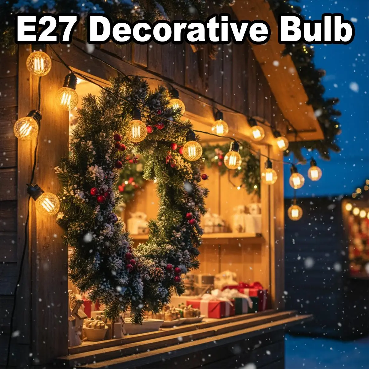 

E27 220v 1w G40 Led Filament Light Bulbs Globe Lights Dimmable Bulb Decorative Edison Screw Replacement For String Retro Lamp
