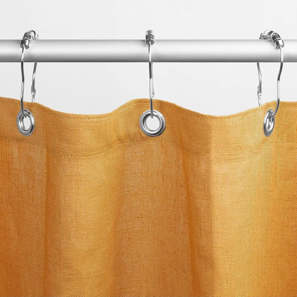 

Linen Shower Curtain or Bathroom - Durable and Natural Breathable Fabric Shower Liner - Perfect for Master Bath Tubs, Great Bath