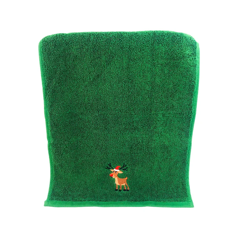 3 pçs toalhas de natal puro absorvente bordado algodão puro presente de natal para varejo e supermercado bonito dos desenhos animados bordado